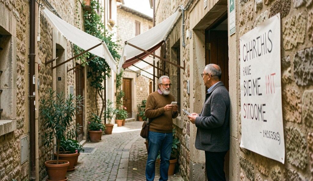 Vinyeta de la peça: Una taula de fusta vora una finestra amb llum de matí, sobre la qual hi ha una revista oberta, un telèfon mòbil i una llibreta amb anotacions, en un pis d'una ciutat mitjana.